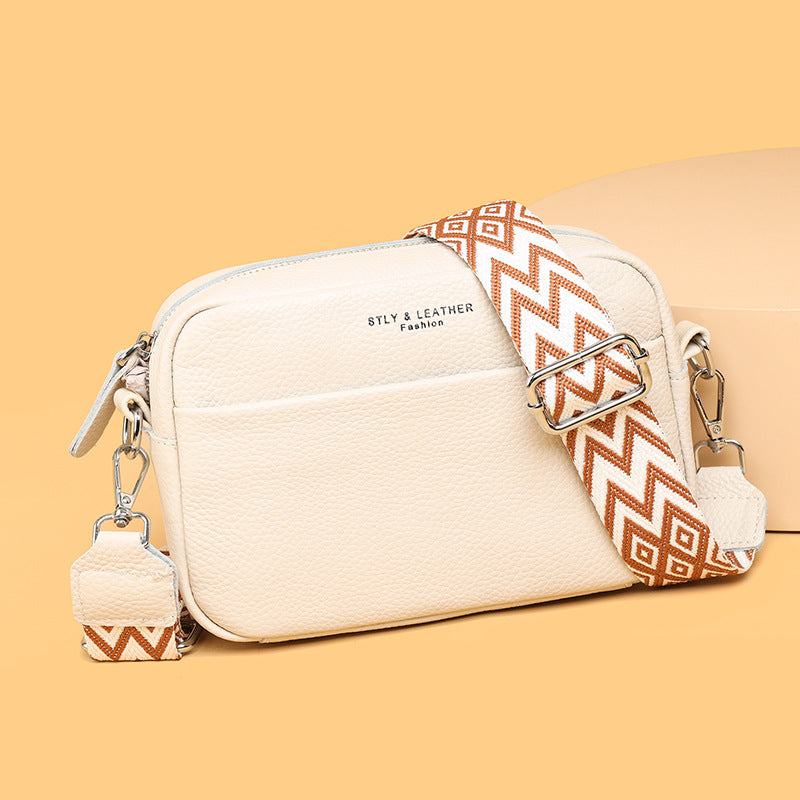 Fashion Shoulder Crossbody Bags With Rhombus Embroidered Wide Shoulder Strap Cute Small Square Bag Women - Clothing Personality
