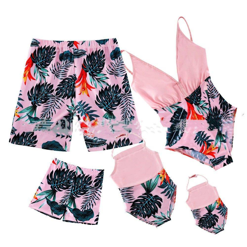 Parent-child Swimsuit Quick Dry Beach Pants Mid-child Swimsuit - Clothing Personality