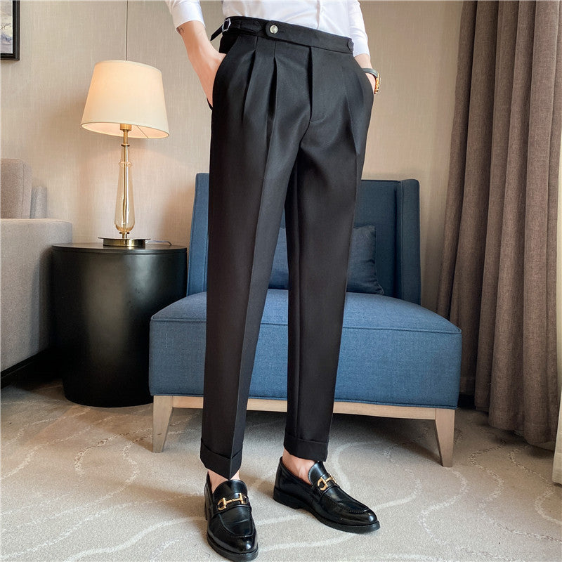 Slimming Belted Casual Pants - Trendy Suit Pants for Men