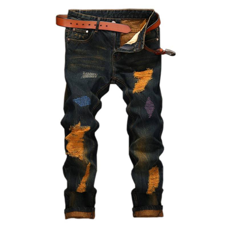 Men's Retro Fashion And Personalized Jeans - Clothing Personality