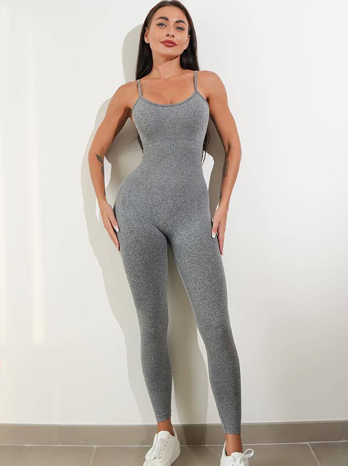 Womens Sexy Unitard One Piece Jumpsuit Spaghetti Strap Tummy Control Rompers Sleeveless Bodysuits Outfits - Clothing Personality