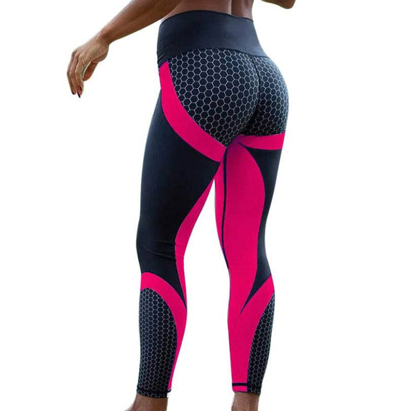 Yoga Fitness Leggings Women Pants Fitness Slim Tights Gym Running Sports Clothing Blue Red