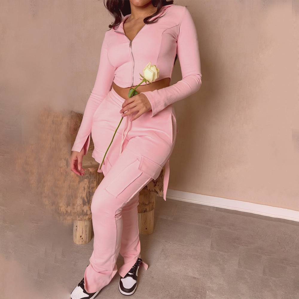 Cargo Pants With Pockets High Waist Drawstring Wide Leg Straight Trousers For Women Overalls - Clothing Personality