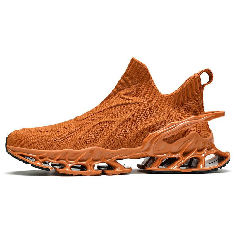 Breathable Blade Plus Size Shock Absorption Flying Woven Men's Sneaker - Clothing Personality