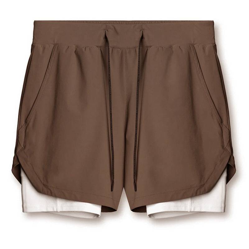 Sports Casual Quick-drying Double-layer Two-in-one Running Shorts - Clothing Personality