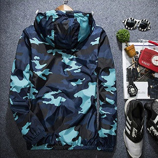 Men Jacket Fashion Spring Men Brand Camouflage Jackets Casual Mens Coat Men's Hooded Luminous Zipper Coats - Clothing Personality