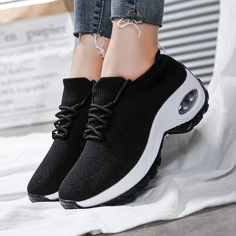 Sports Women Flying Knit Socks Shaking Shoes - Clothing Personality