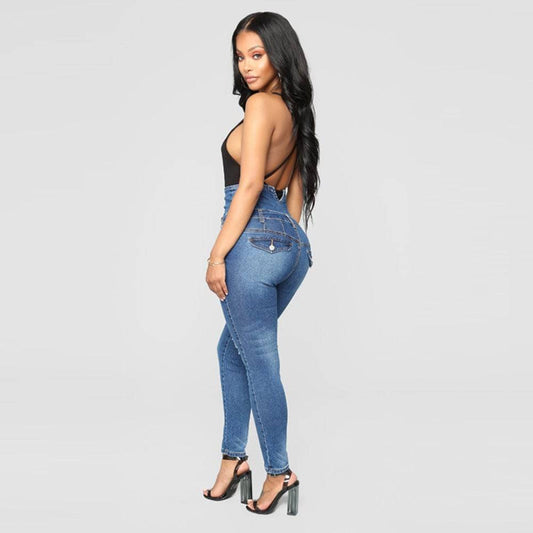 High Stretch Skinny Denim Pencil Pants - Plus Size Women's Jeans - Clothing Personality