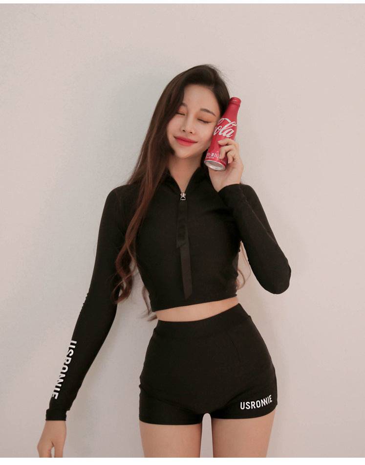 Long Sleeve Short Pants Swimsuit Bathing Wetsuit - Clothing Personality