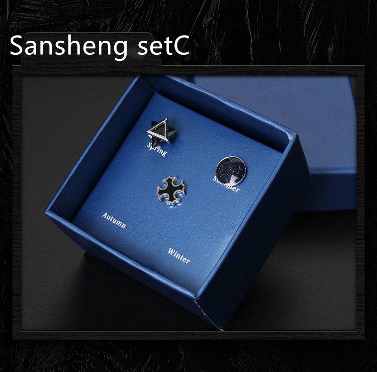 925 Silver Men''s Earrings Single Fashionable Silver Earrings - Clothing Personality