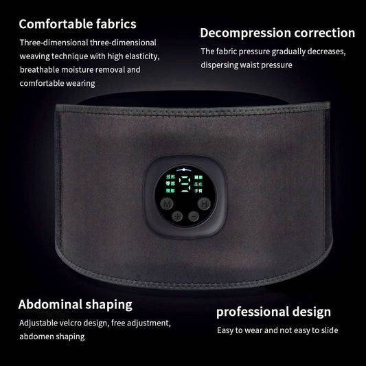 Smart Digital Display Fitness EMS Belt - Effective Abdominal Trainer - Clothing Personality