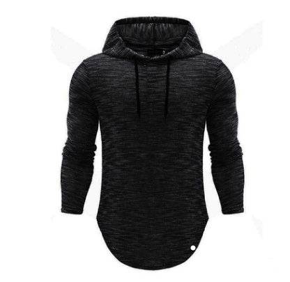 Men's Casual Cotton Hoodies Long Sleeve Sweatshirts Solid Color With Hat - Clothing Personality
