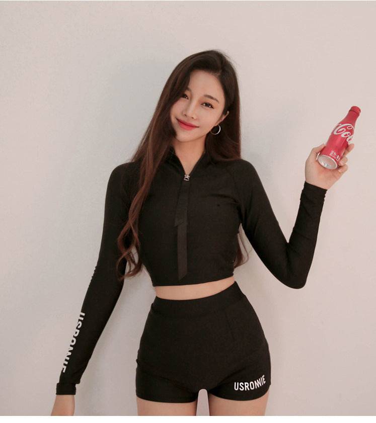Long Sleeve Short Pants Swimsuit Bathing Wetsuit - Clothing Personality