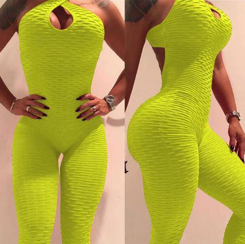 Yoga Jumpsuit Cross Design Backless Tracksuit Full Bodysuit - Clothing Personality