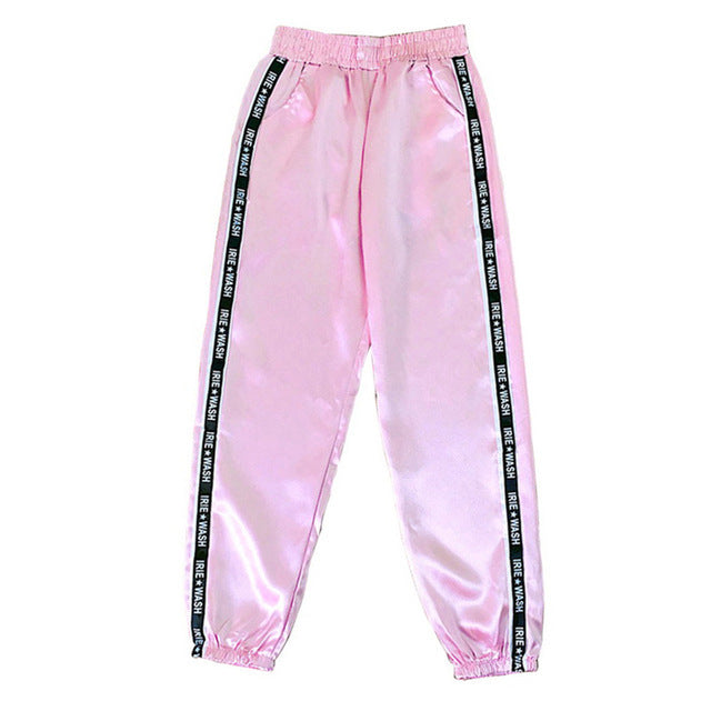 Webbing wide-leg pants