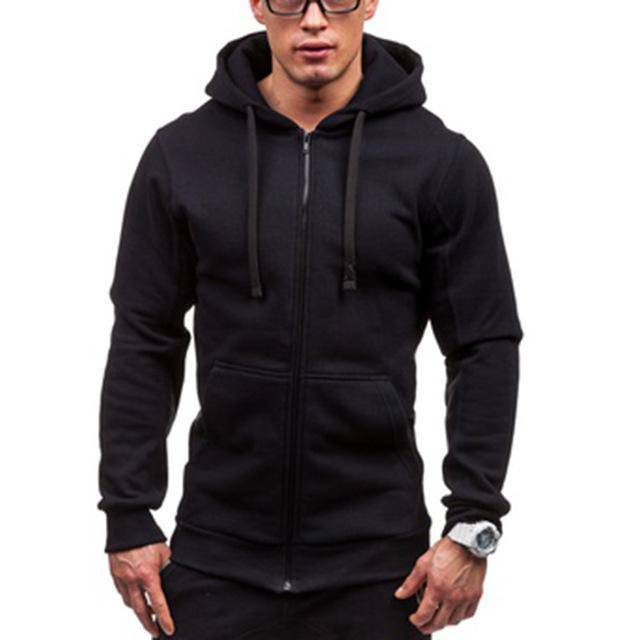 Men Black Hip Hop Mantle Hoodies - Clothing Personality