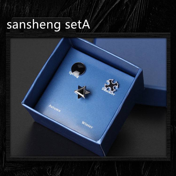 925 Silver Men''s Earrings Single Fashionable Silver Earrings - Clothing Personality