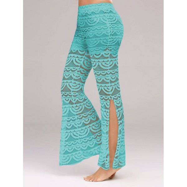 Summer Women Elegant Patchwork Sheer Pants - Clothing Personality
