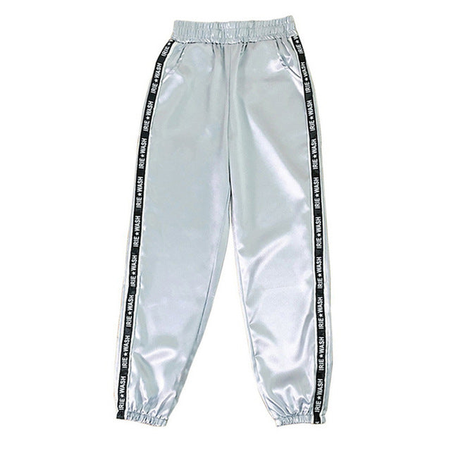 Webbing wide-leg pants