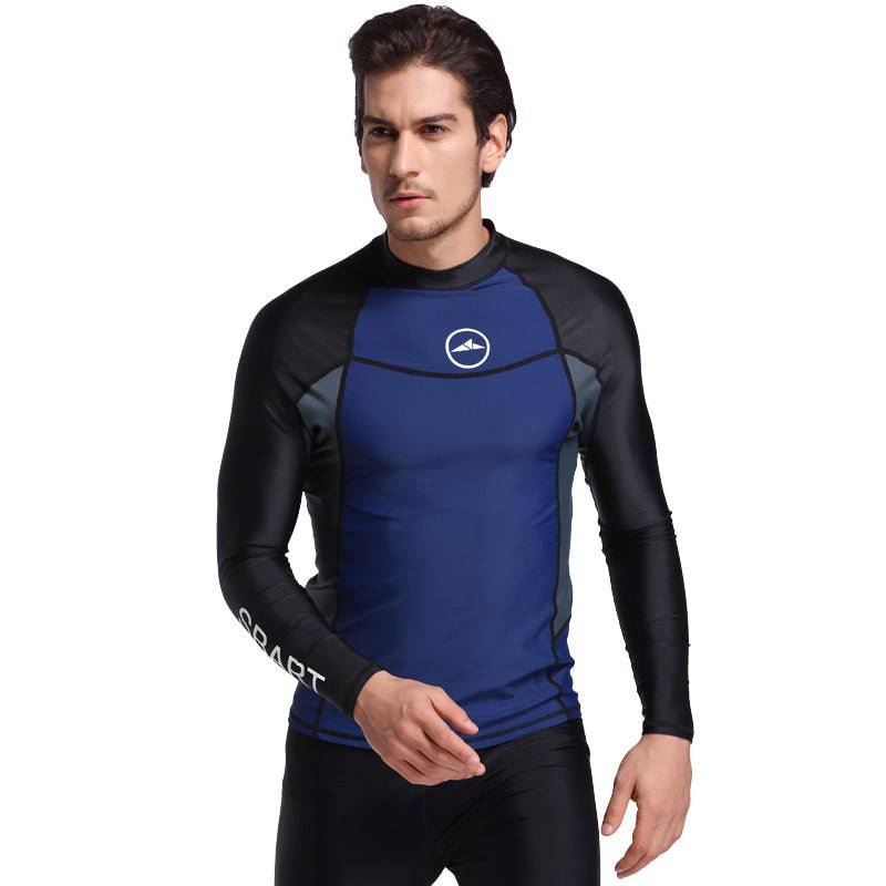 Men's Swimsuit Long Sleeve Sun Protection Swim Top - Clothing Personality