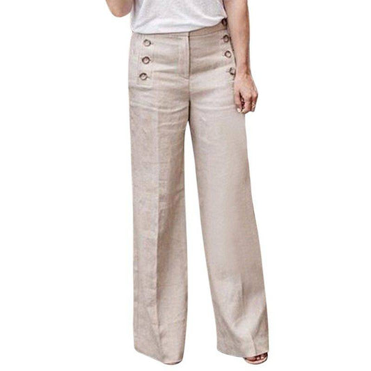 Button wide leg pants - Clothing Personality