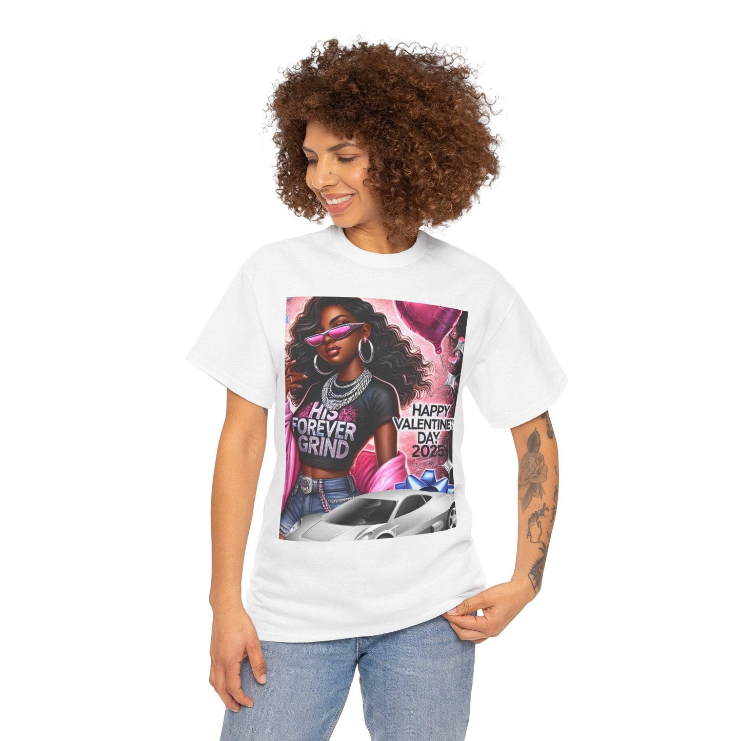Celebrate Your Love with Our Limited Edition "His Forever Grind" Valentine's Day T-Shirt - Clothing Personality