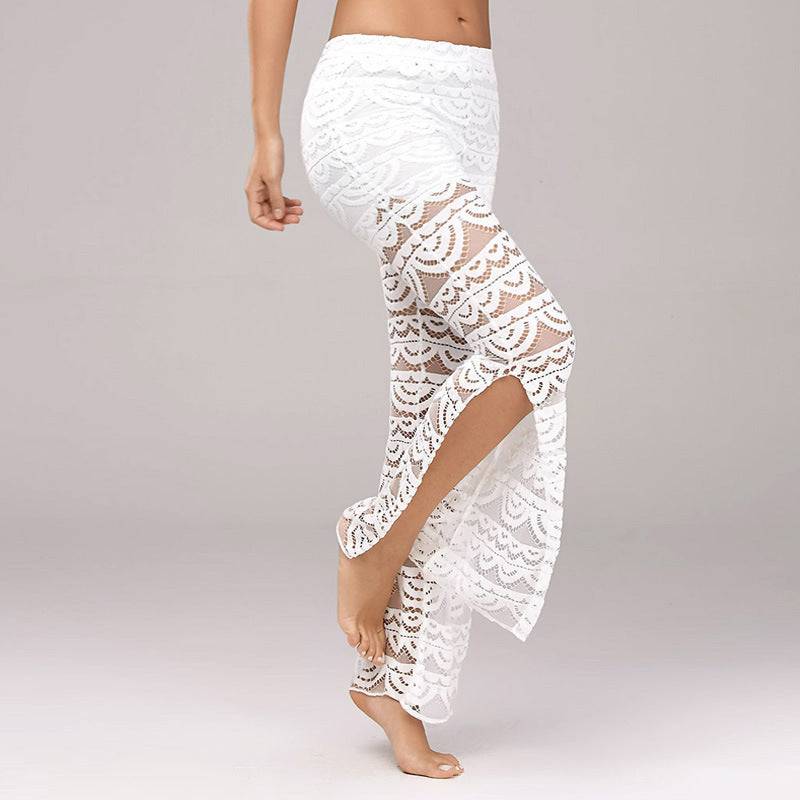 Summer Women Elegant Patchwork Sheer Pants - Clothing Personality