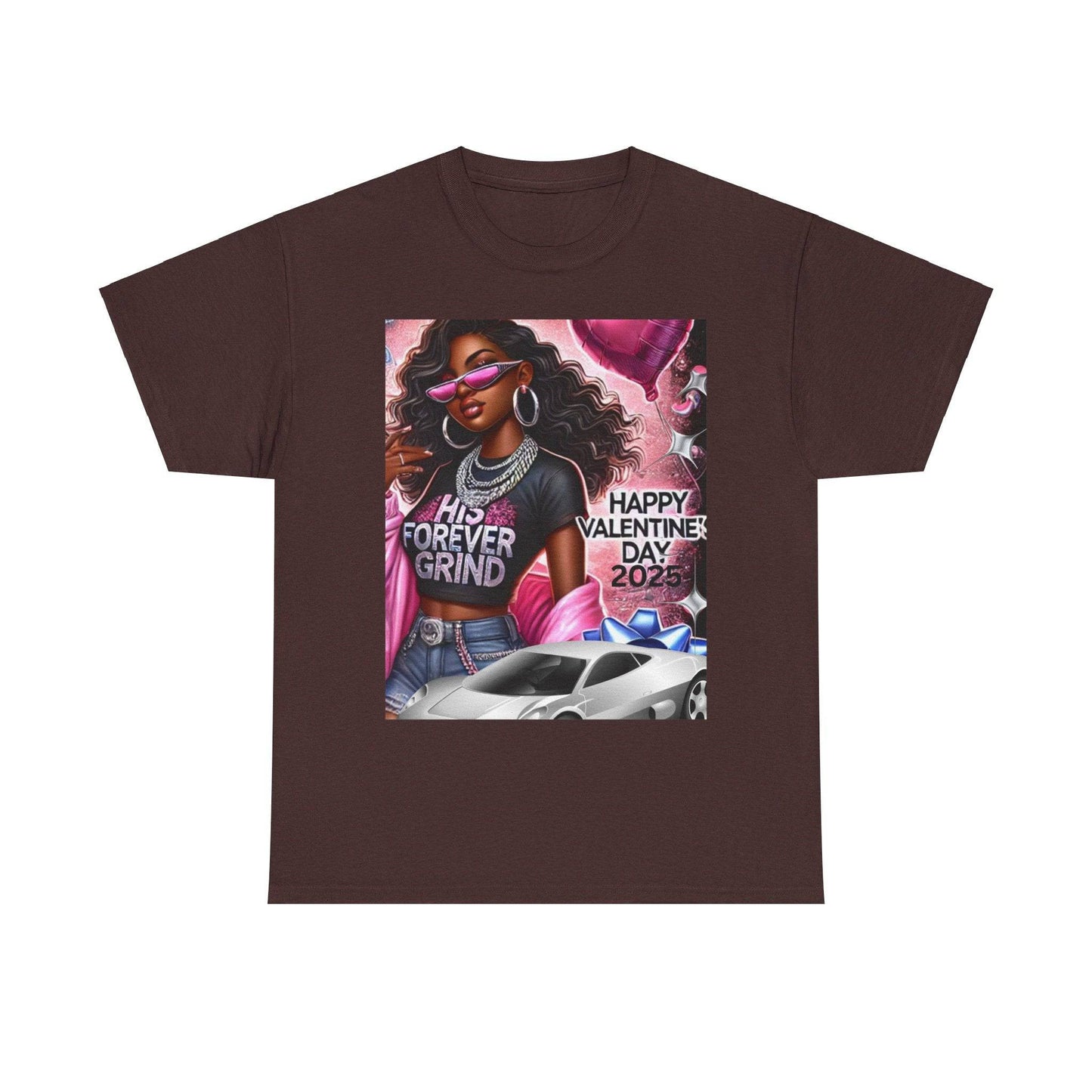 Celebrate Your Love with Our Limited Edition "His Forever Grind" Valentine's Day T-Shirt - Clothing Personality