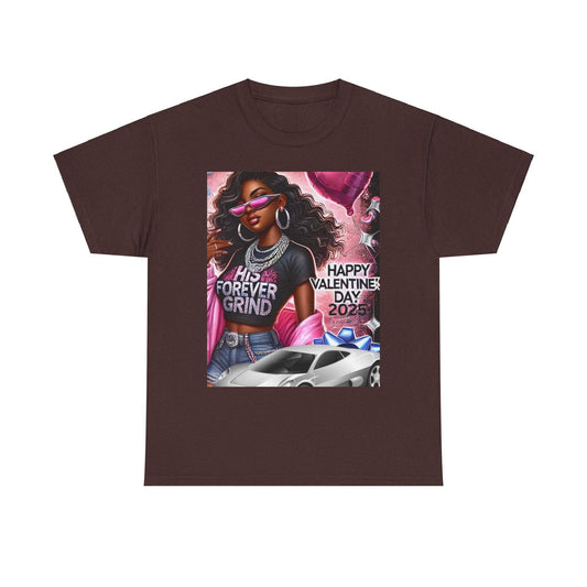Celebrate Your Love with Our Limited Edition "His Forever Grind" Valentine's Day T-Shirt - Clothing Personality
