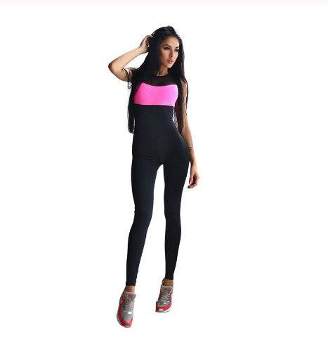 Tight yoga coffee jumpsuit - Clothing Personality
