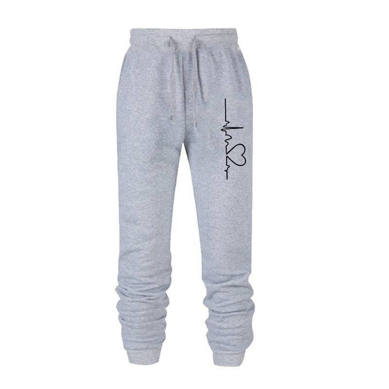 Heart Signal Harajuku Loose Fit Joggers Wide Leg Sweatpants Women Trousers - Clothing Personality