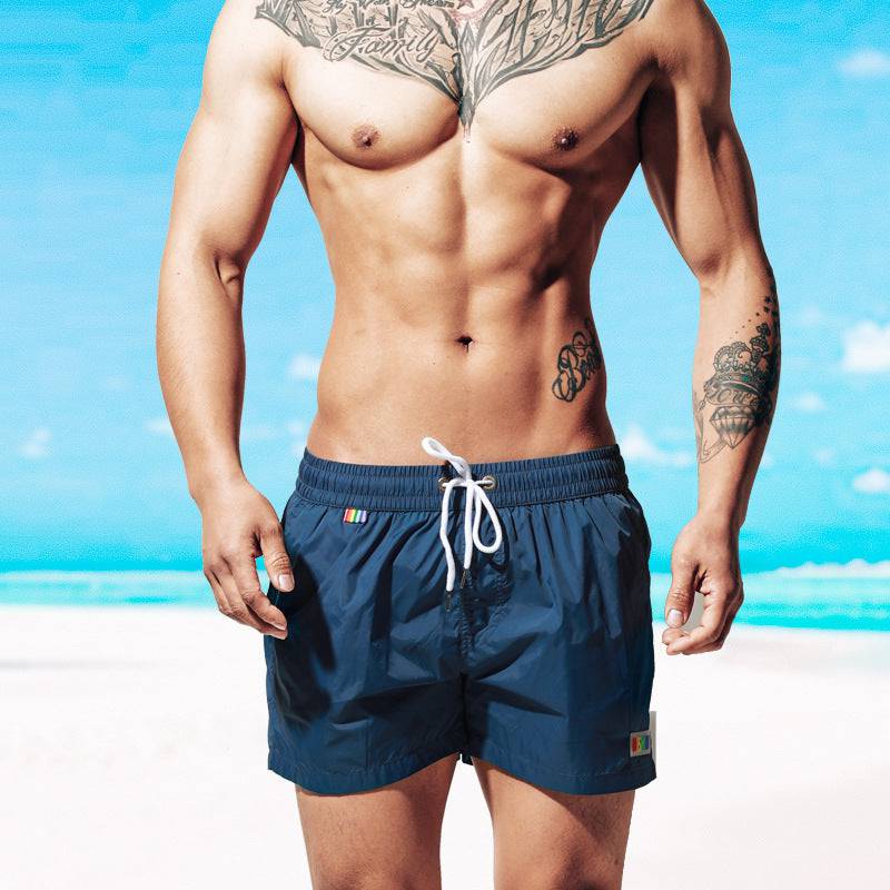 Beach Shorts Sports Loose Seaside Vacation Rainbow Swimming Shorts - Clothing Personality