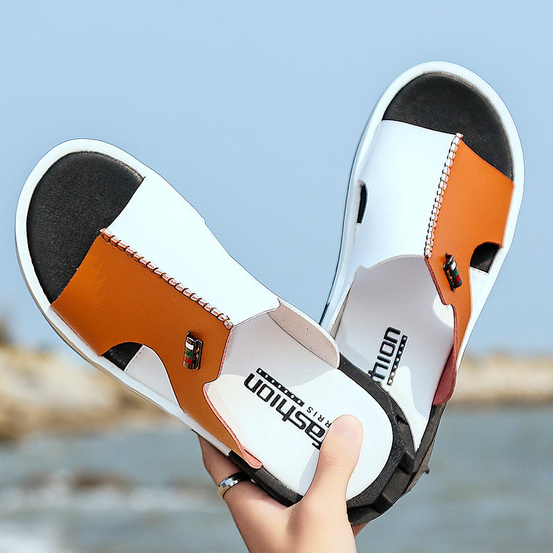 Slipper Male Outside Wear Slides Trend Flip Flop Shoes