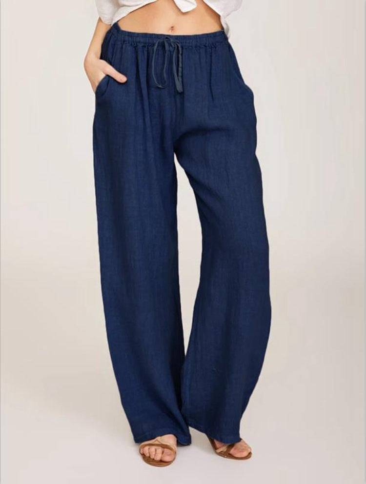 Women's Casual Cotton And Linen Loose Yoga Pants - Clothing Personality
