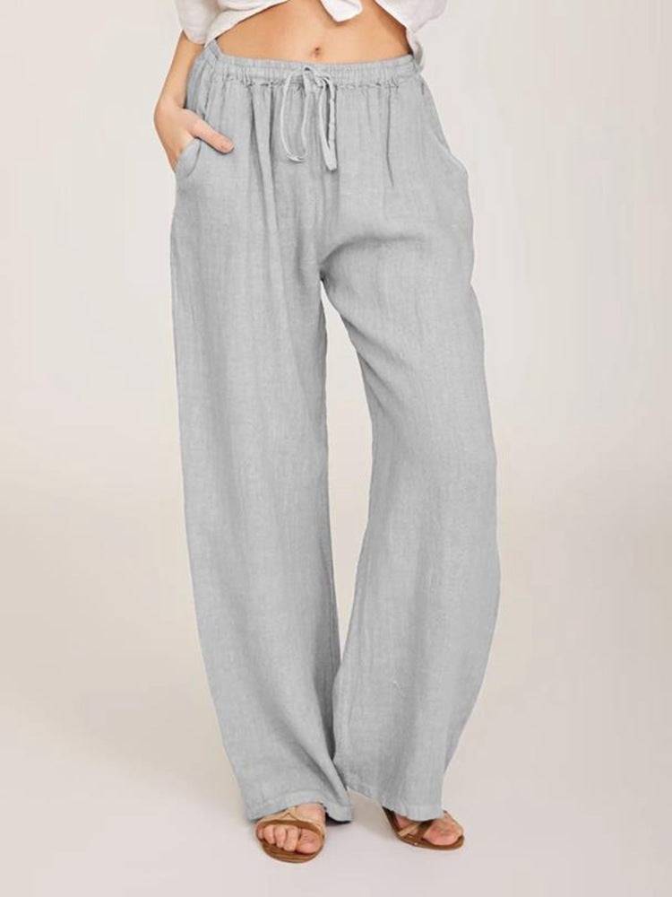 Women's Casual Cotton And Linen Loose Yoga Pants - Clothing Personality