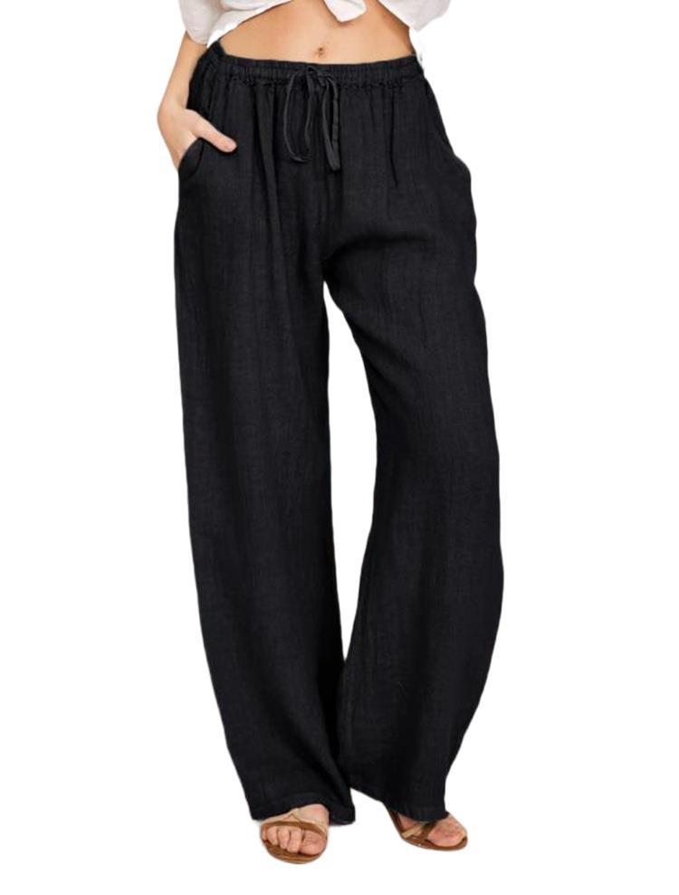 Women's Casual Cotton And Linen Loose Yoga Pants - Clothing Personality
