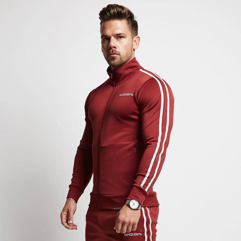 Striped Jacket Slim-fit Running Sports Sweatshirt Men's Sportswear - Clothing Personality