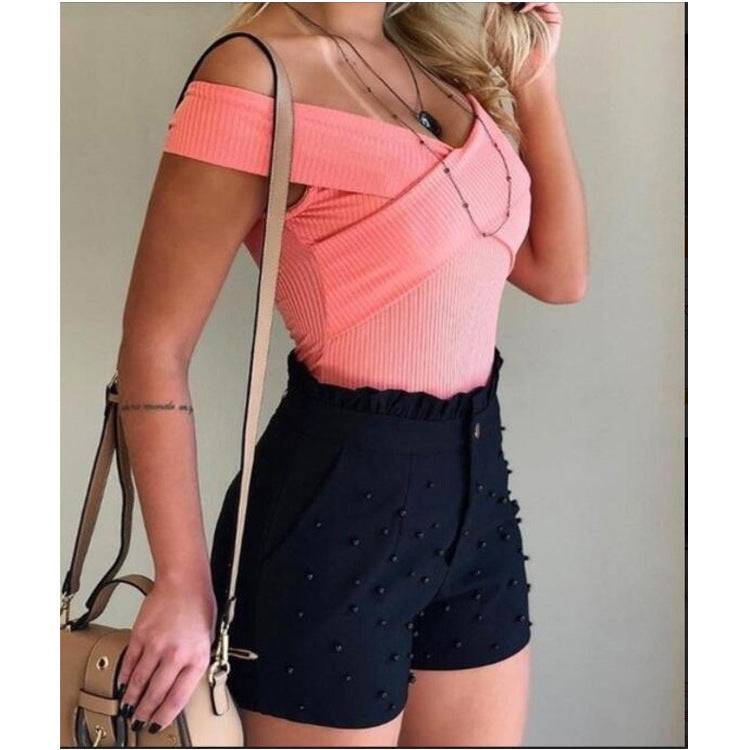 Beaded Style Women's Dressy Casual Fashion Shorts Gun Beads Solid Color Sexy Shorts Women - Clothing Personality