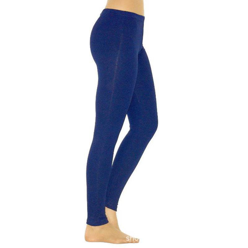 European And American New Ebay Amazon Wish Women's Solid Color Leggings Stretch Nine-Point Leggings Leggings - Clothing Personality