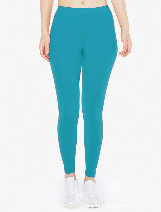 European And American New Ebay Amazon Wish Women's Solid Color Leggings Stretch Nine-Point Leggings Leggings - Clothing Personality