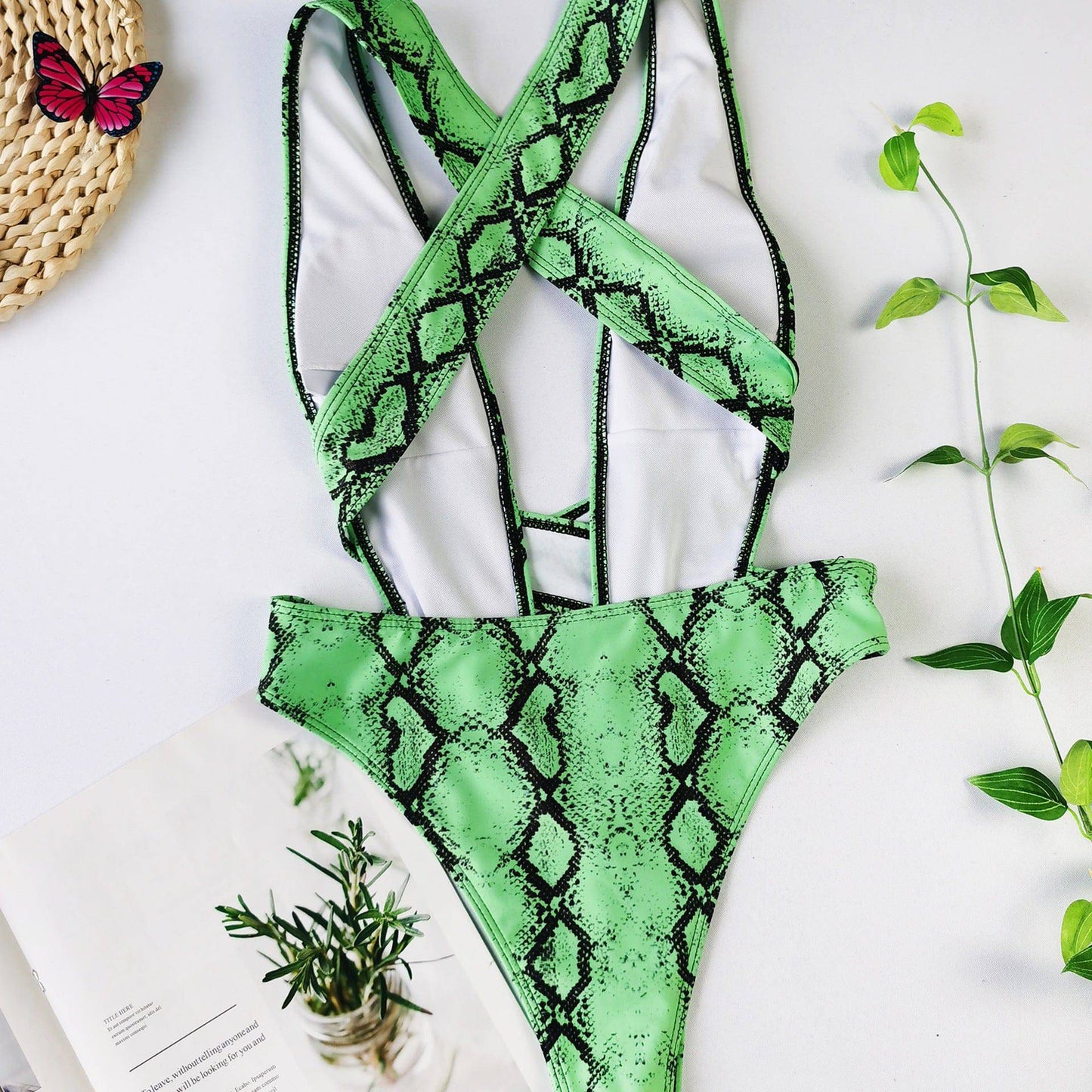 One Piece Bandage Swimsuit Sexy Bikini - Clothing Personality