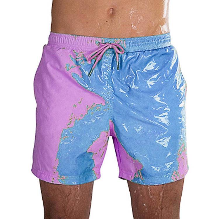 Magical Change Color Beach Shorts Summer Men Swimming Trunks Swimwear Swimsuit Quick Dry bathing shorts Beach Pant - Clothing Personality