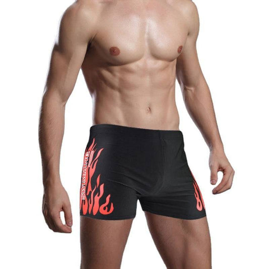 Swimming Trunks Swimwear New Style Men's Swimwear Flame Swimming Trunks - Clothing Personality