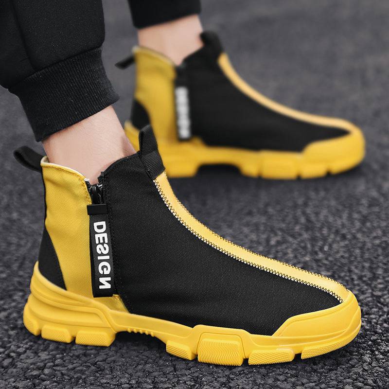 Mens Casual Shoes Sneakers Athletic Leisure Sports Fashion High Top Outdoor Gym - Clothing Personality
