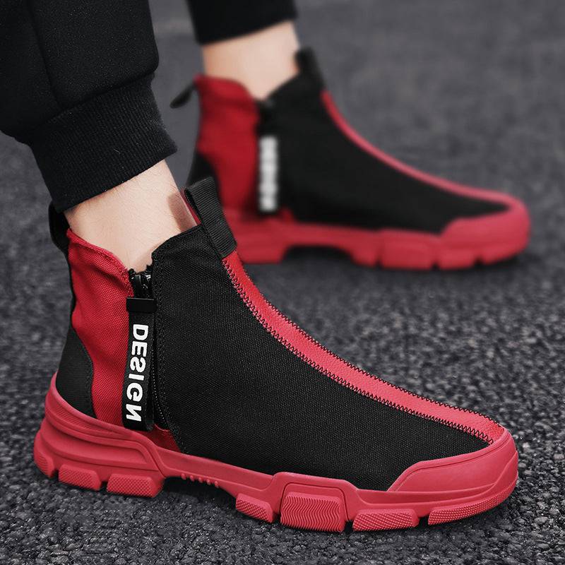 Mens Casual Shoes Sneakers Athletic Leisure Sports Fashion High Top Outdoor Gym - Clothing Personality