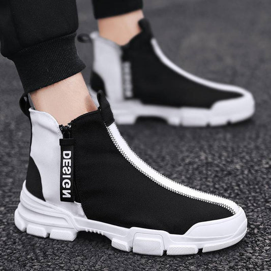 Mens Casual Shoes Sneakers Athletic Leisure Sports Fashion High Top Outdoor Gym - Clothing Personality