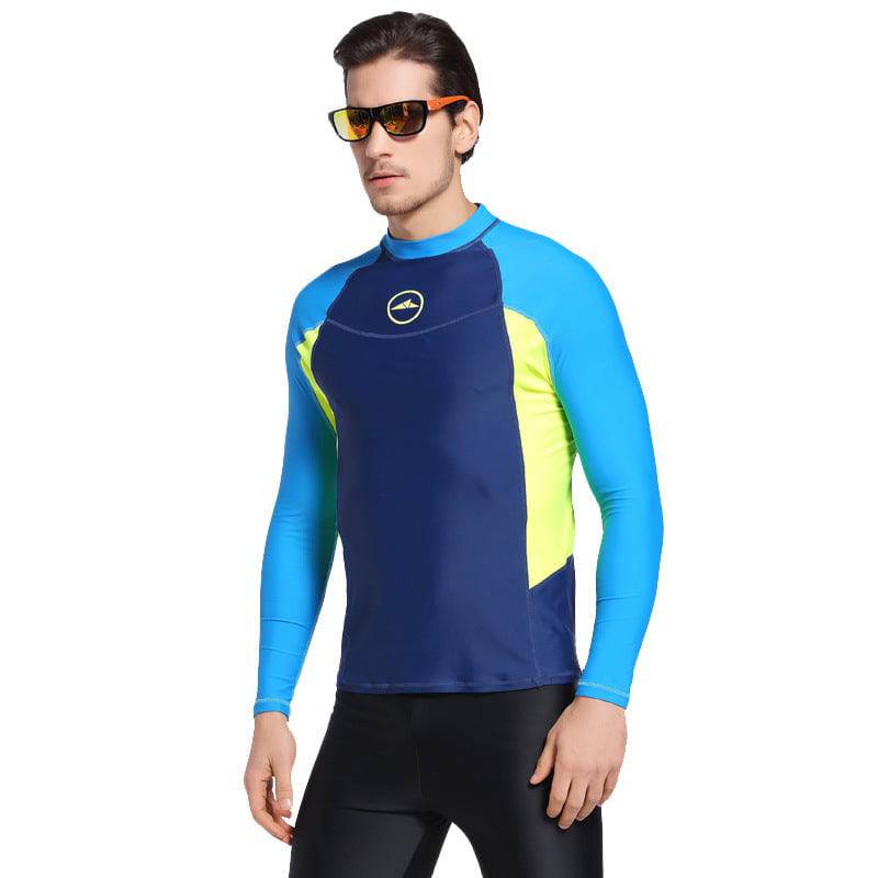 Men's Swimsuit Long Sleeve Sun Protection Swim Top - Clothing Personality