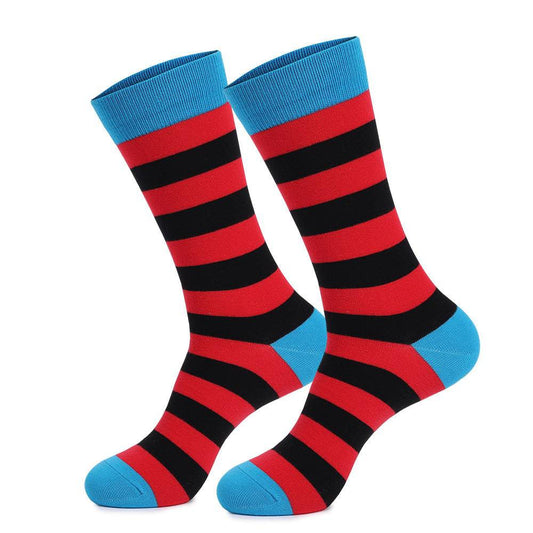 Plus Size Plus-sized Long Striped Men's Cotton Socks - Clothing Personality