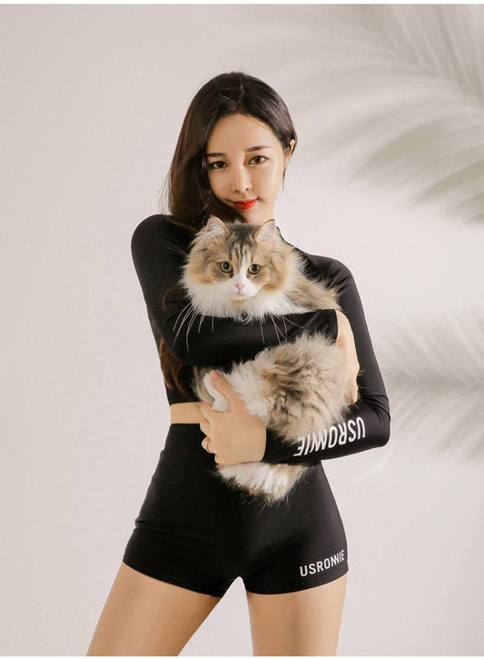 Long Sleeve Short Pants Swimsuit Bathing Wetsuit - Clothing Personality