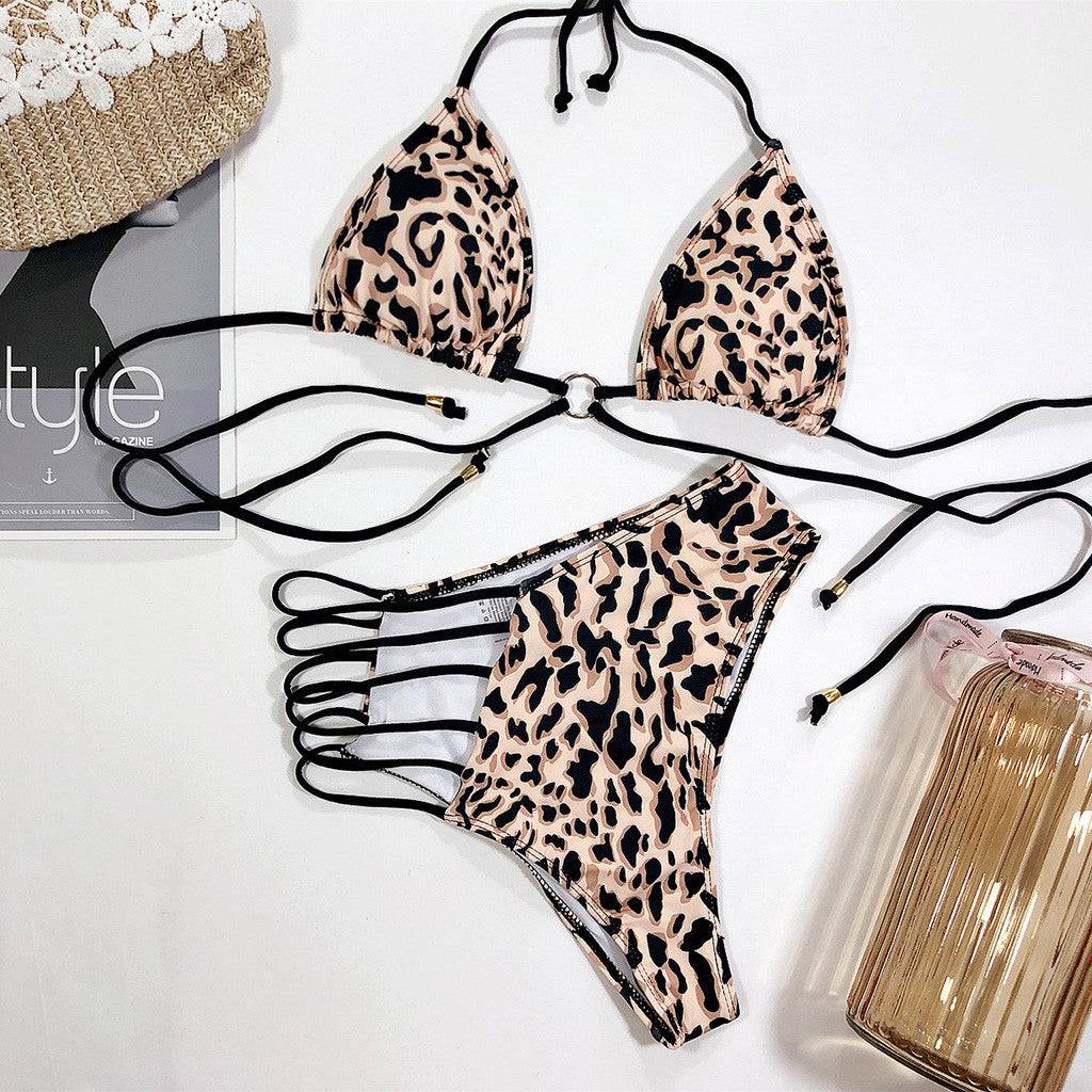 Leopard print swimsuit swimsuit bikini - Clothing Personality